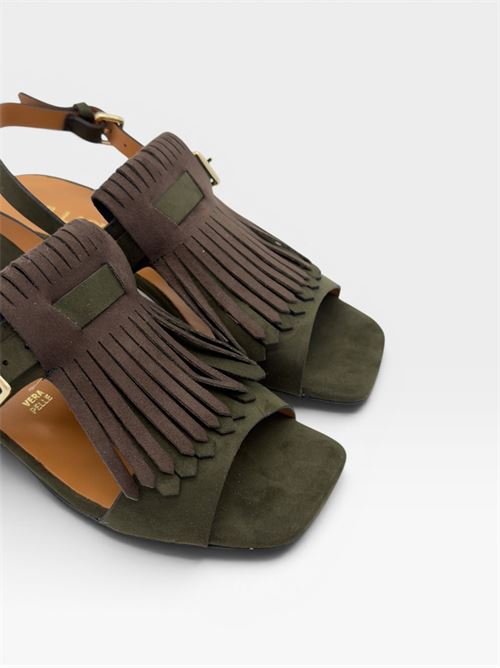 Sandali con frange e tacco basso da donna IL LACCIO | 1797005ECO/CAMVERDE19